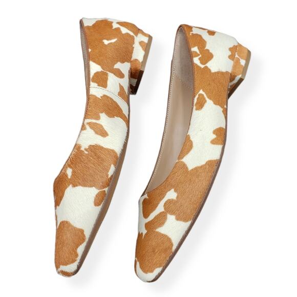 Steven by Steve Madden New Bantry flats real cow fur print woman's size 7 - Picture 3 of 8